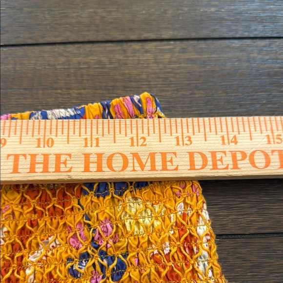 Farm Rio Yellow Palms Party Smocked Mini Skirt Size Small - Picture 11 of 16